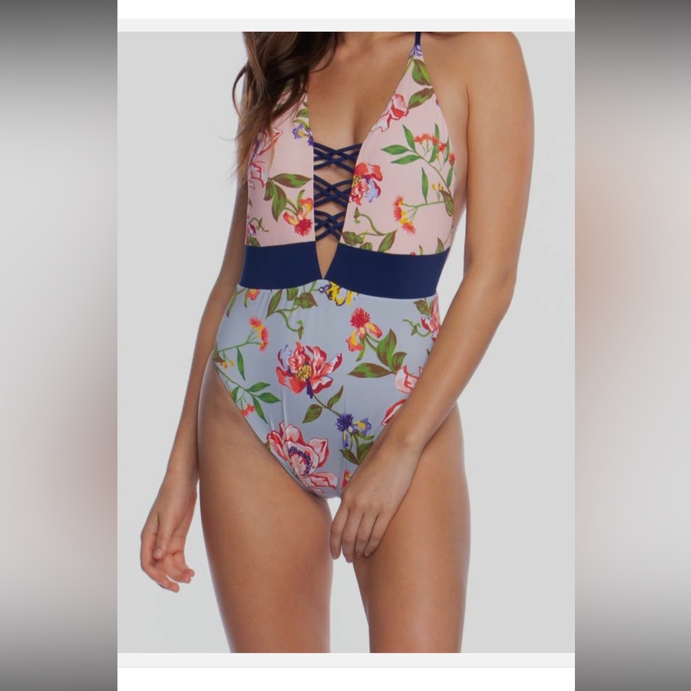The Bikini Lab Floral One Piece - size medium NWT